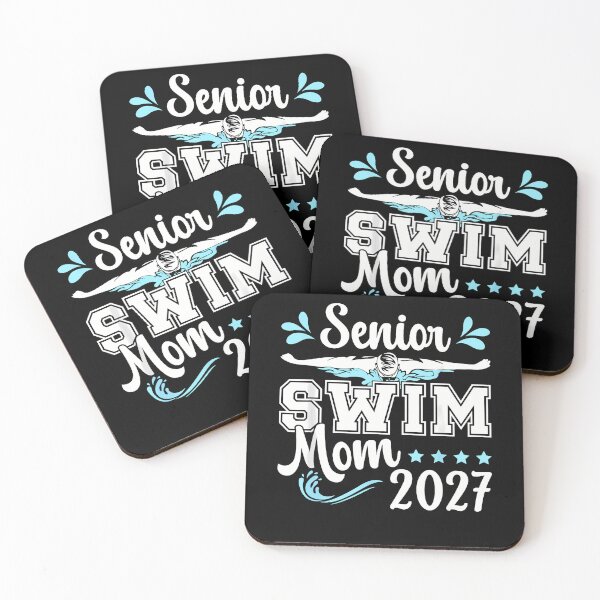 Item preview, Senior Swim Mom 2027 Swimmer Silhouette Stars Water Splash Proud Parent Apparel designed and sold by slmfams.