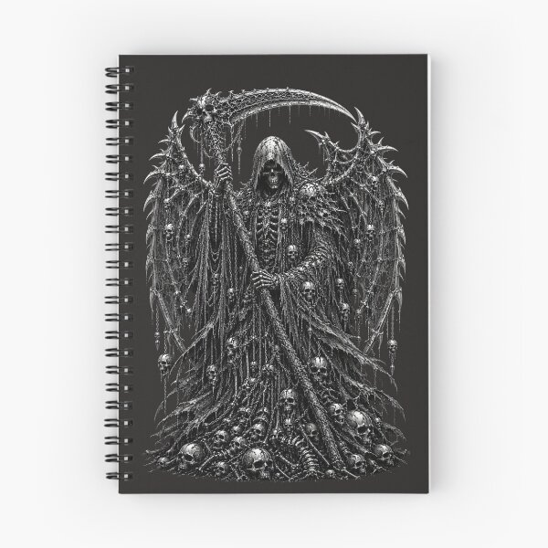 Item preview, Grim Reaper Lord Of Skulls - Death's Angel Wings - Gothic Horror Art designed and sold by SKELORRA.