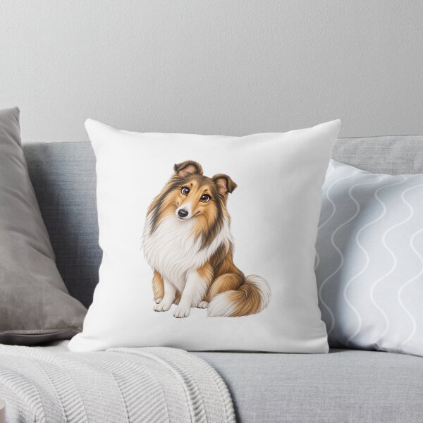 Item preview, Big-Eyed Sable Rough Collie – Elegant Dog Caricature designed and sold by Bohospiritart.