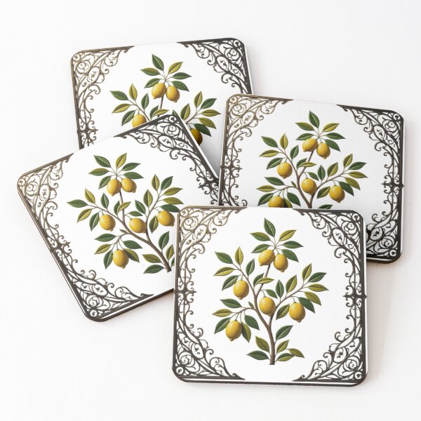 Item preview,  3D Embossed Lemon Tree Ceramic - Vintage Mediterranean Art designed and sold by Breezes-of-Ida.