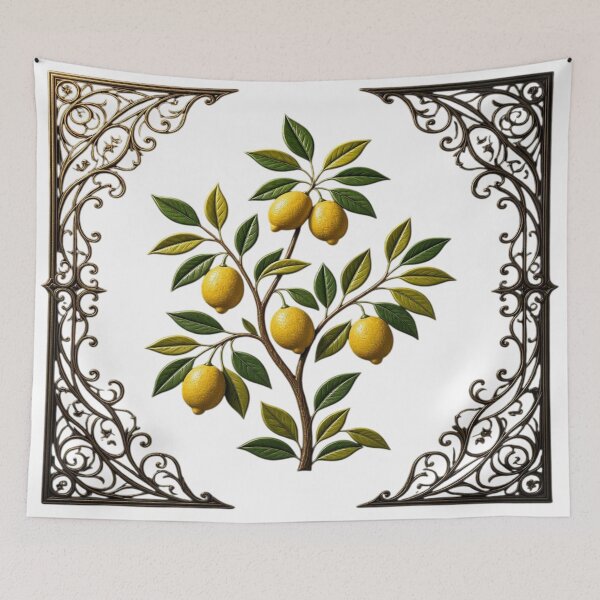 Item preview,  3D Embossed Lemon Tree Ceramic - Vintage Mediterranean Art designed and sold by Breezes-of-Ida.