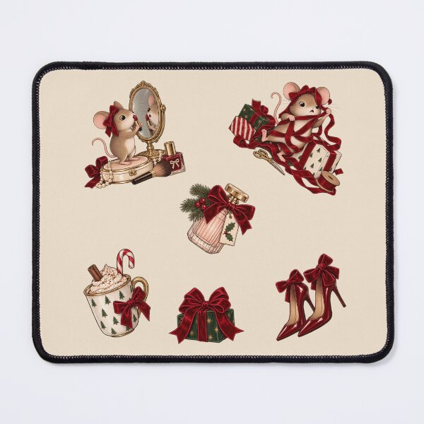 Item preview, Christmas Party Mouse Pack – Holiday Getting Ready, Gifts & Bows designed and sold by SnugbugStudios.