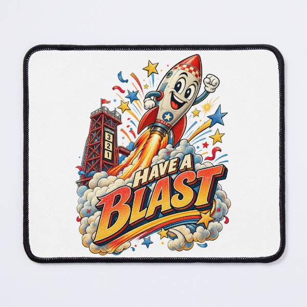 Item preview, Have A Blast - Retro Space Rocket Cartoon Art designed and sold by Nubian Style.