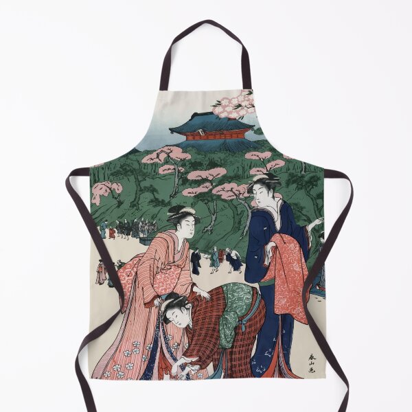 Item preview, Spring at the Temple - Ancient Japanese Illustration designed and sold by blackink-design.
