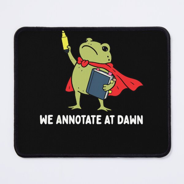 Item preview, We Annotate At Dawn Superhero Frog Highlighter Binder Academic Study Humor Apparel designed and sold by slmfams.