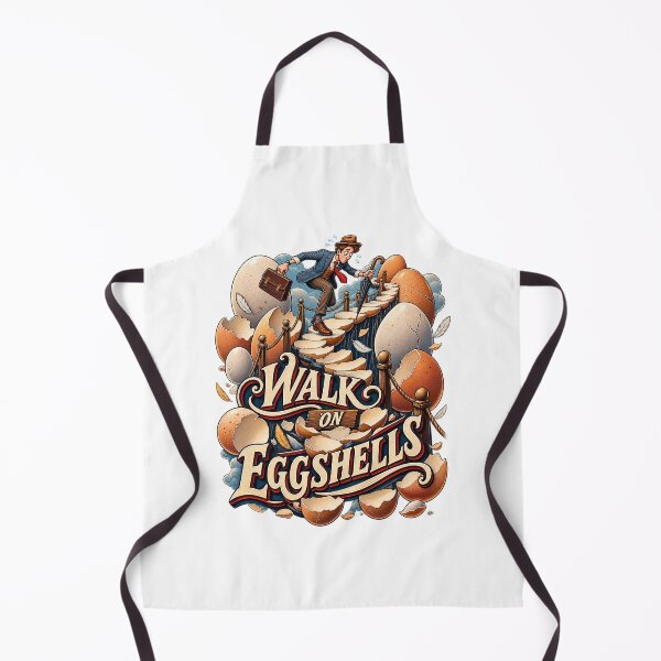 Item preview, Walk On Eggshells Funny Careful Businessman Surreal Vintage Graphic Tee Design designed and sold by Nubian Style.