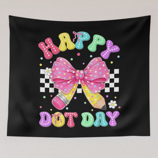 Item preview, Happy Dot Polka Dots Coquette Pencil Bow Teachers Kids Girls designed and sold by HenikaPonko.