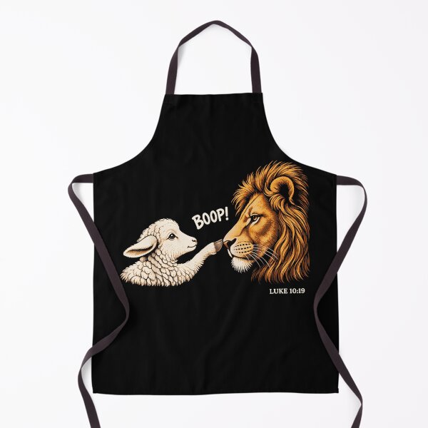 Item preview, Boop Lamb And Lion Nose Touch Luke 10:19 Cute Christian Animal Faith Apparel designed and sold by slmfams.