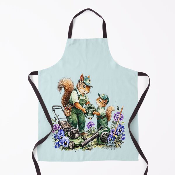 Item preview, Gardener Squirrels Mowing the Lawn in Spring designed and sold by the artedivino.
