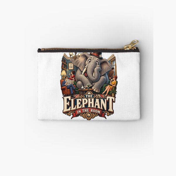 Item preview, The Elephant In The Room Funny Surreal Vintage Editorial Graphic Tee Design designed and sold by Nubian Style.