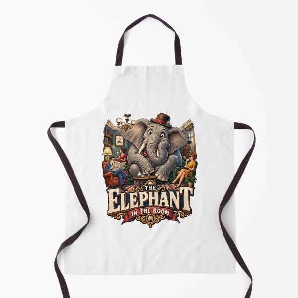 Item preview, The Elephant In The Room Funny Surreal Vintage Editorial Graphic Tee Design designed and sold by Nubian Style.