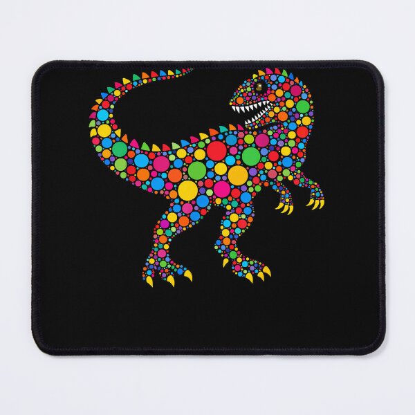 Item preview, Colorful Dot Art T-Rex Dinosaur Rainbow Circles Mosaic Fun Kids Dino Apparel designed and sold by slmfams.