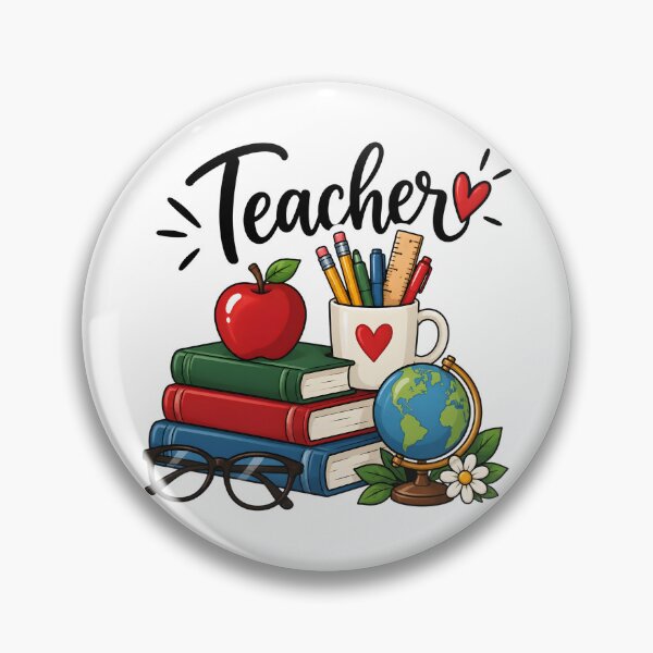 Item preview, Cute Teacher School Supplies Apple Books Globe Classroom Teacher Gift designed and sold by LandFinStudio.