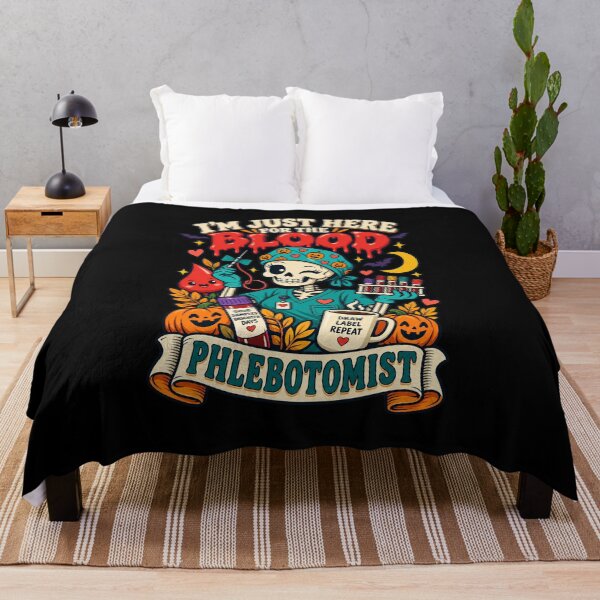 Item preview, I'm Just Here For The Blood Funny Phlebotomist Halloween designed and sold by Ridaelb.