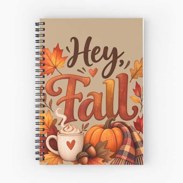 Item preview, Hey Fall – Cozy Autumn Pumpkin, Coffee & Leaves designed and sold by blankTeeShirt.