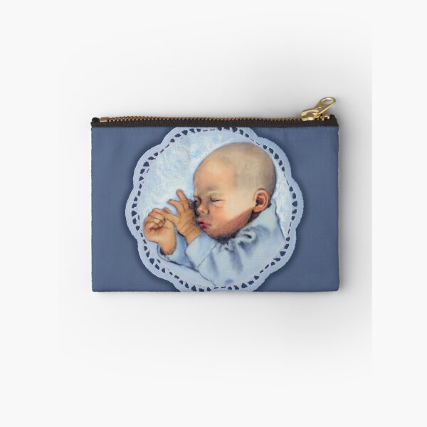 Item preview, Baby Boy Congratulations, Pastel Art of Sleeping Infant, Card designed and sold by JoyfulWhimsy.