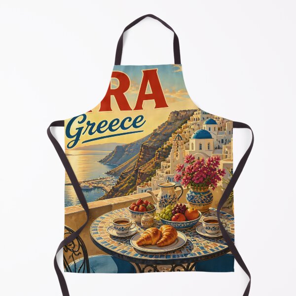 Item preview, Fira Greece - Scenic Style Travel Poster designed and sold by LSVart.