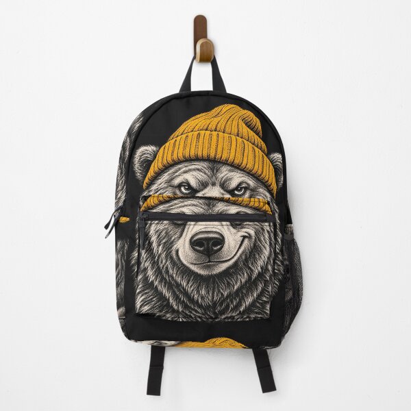 Item preview, Winter Bear Wearing Beanie Cute Animal Art designed and sold by erozzz.