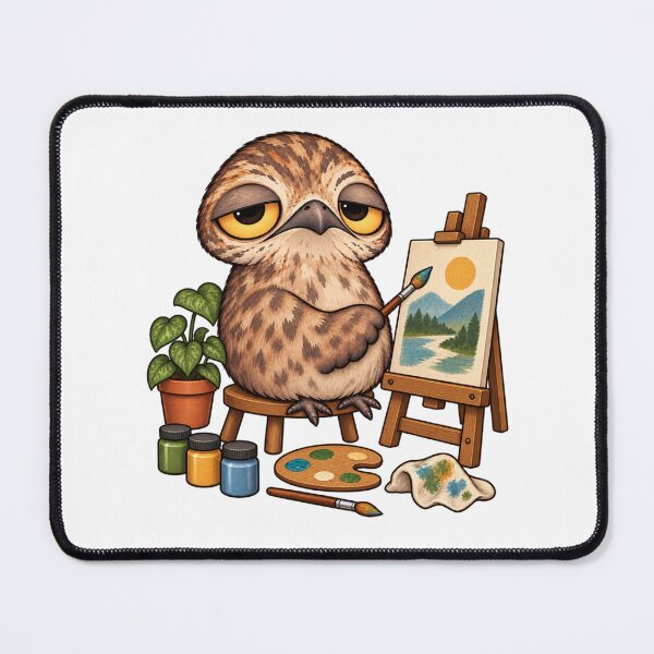 Item preview, Potoo Bird Artist Painting Nature | Cute Sleepy Owl Painter Art Gift designed and sold by MrDev.