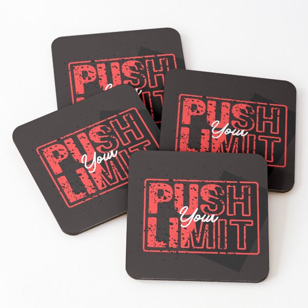 Item preview, Push Your Limit – Motivational Fitness Typography designed and sold by RoseDesignShop.