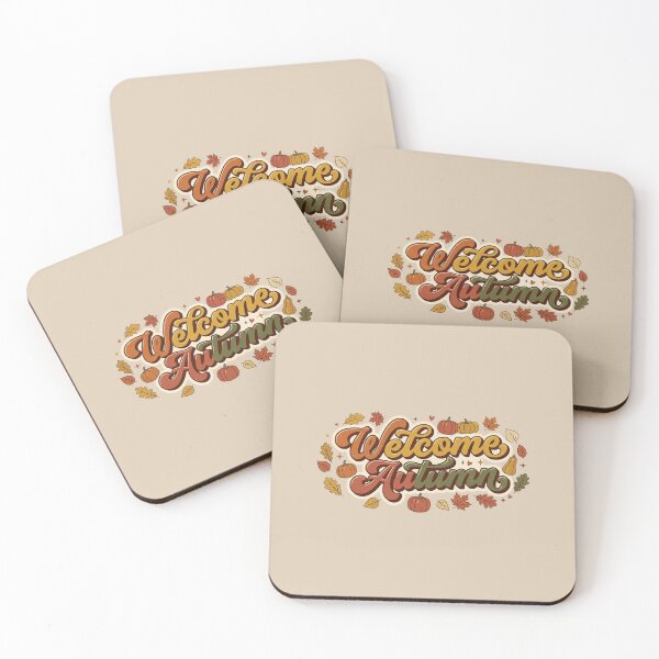 Item preview, "Welcome Autumn" Retro Poster – Groovy-style autumnal typography designed and sold by FootprintofLove.