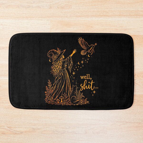 Item preview, Well Shit Witch Reaching For Raven Cat Mushrooms Stars Magical Forest Apparel designed and sold by slmfams.