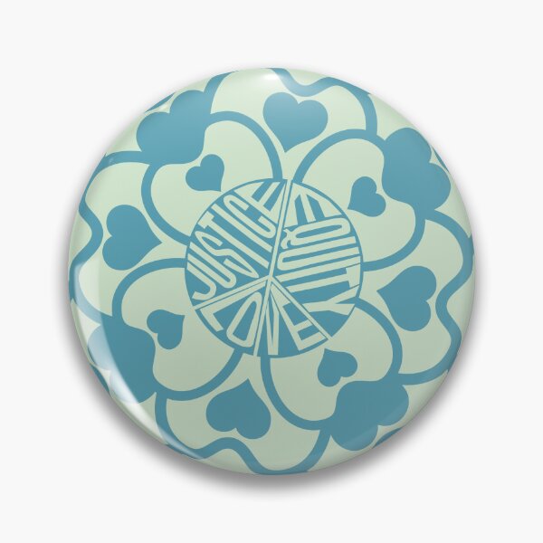 Item preview, Peace Love Justice Equity Flowers & Hearts in Light & Teal designed and sold by Digitalmyth's Designs.