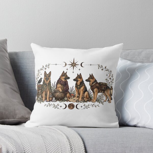 Item preview, Mystical German Shepherd Dogs Witchy Moon Magic Fantasy Animal Design designed and sold by LandFinStudio.
