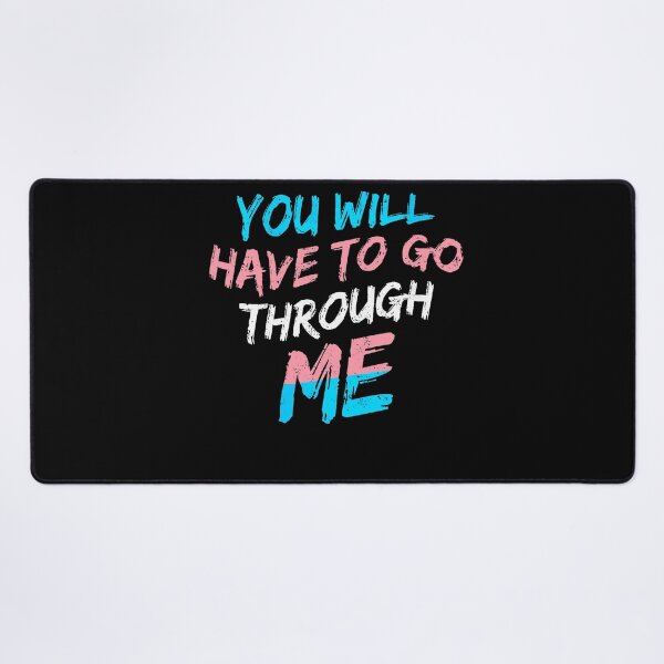 Item preview, You Will Have To Go Through Me Trans Flag Colors Protective Ally Statement Apparel designed and sold by slmfams.