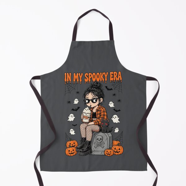 Item preview, In My Spooky Era - Cute Chibi Cartoon Halloween Kawaii - Girl Pumpkin Ghost designed and sold by Danh Style.
