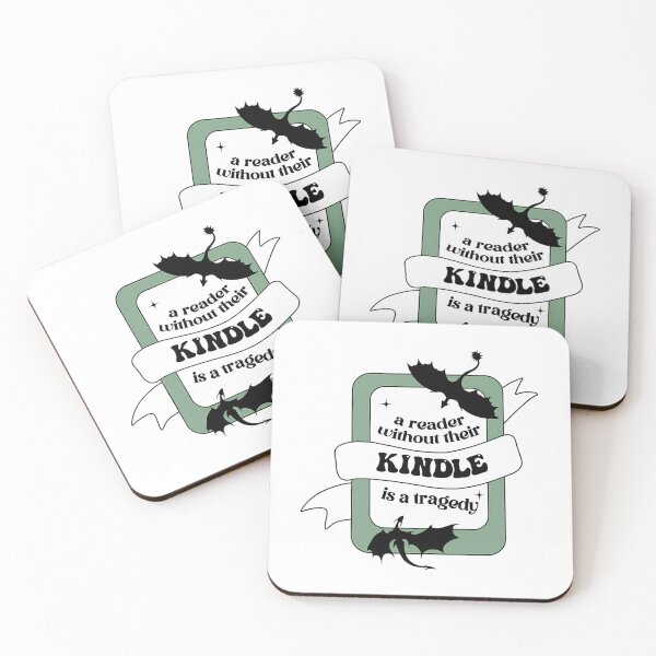Item preview, A Reader Without Their Kindle Is A Tragedy Fourth Wing Quote Green Bookish designed and sold by nteeeley.