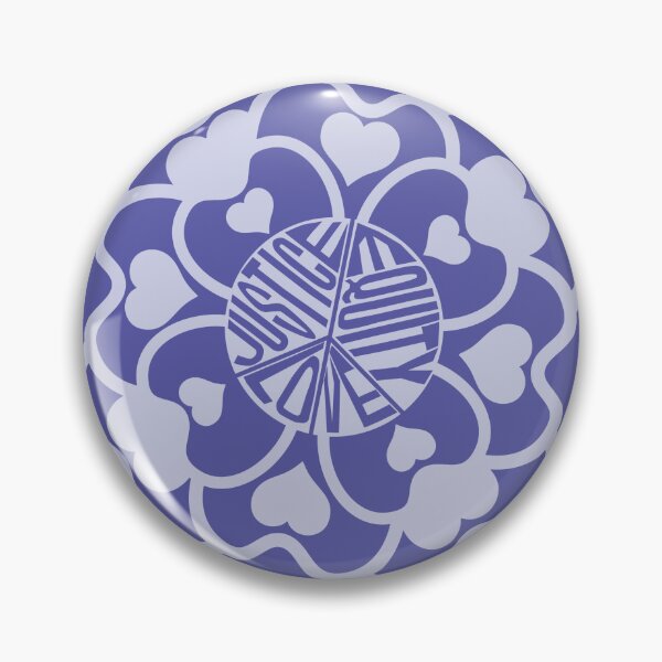 Item preview, Peace Love Justice Equity Flowers & Hearts in Purple designed and sold by Digitalmyth's Designs.