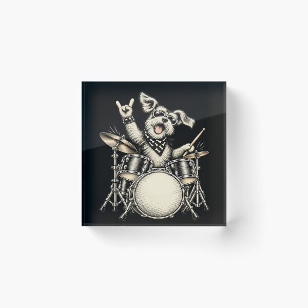 Item preview, Cute Schnauzer Playing Drums Funny Music Dog Drummer Graphic designed and sold by 76Valeria.