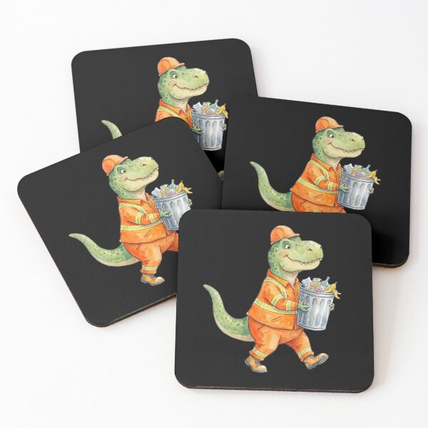 Item preview, Garbage Man Cute Reptile Kids Illustration  designed and sold by BeaBuzz.