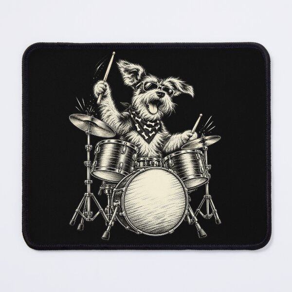Item preview, Cute Schnauzer Playing Drums Funny Music Dog Drummer Graphic designed and sold by 76Valeria.