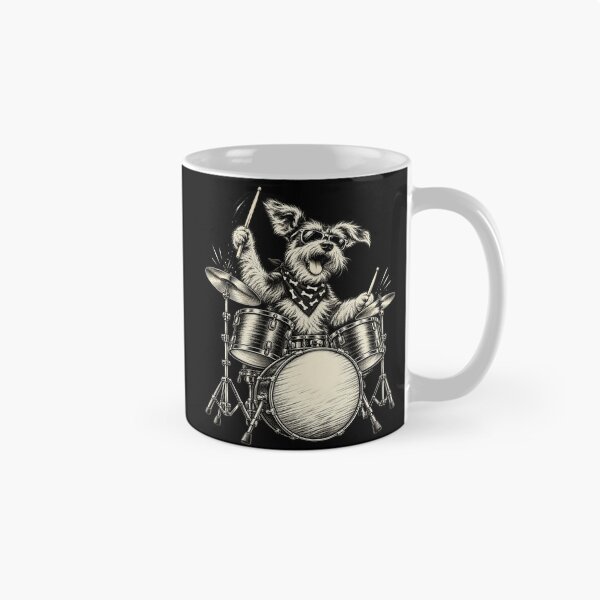 Item preview, Cute Schnauzer Playing Drums Funny Music Dog Drummer Graphic designed and sold by 76Valeria.