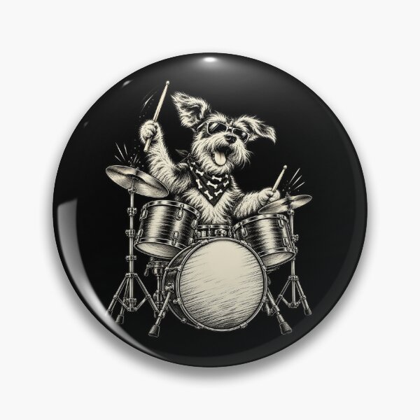 Item preview, Cute Schnauzer Playing Drums Funny Music Dog Drummer Graphic designed and sold by 76Valeria.
