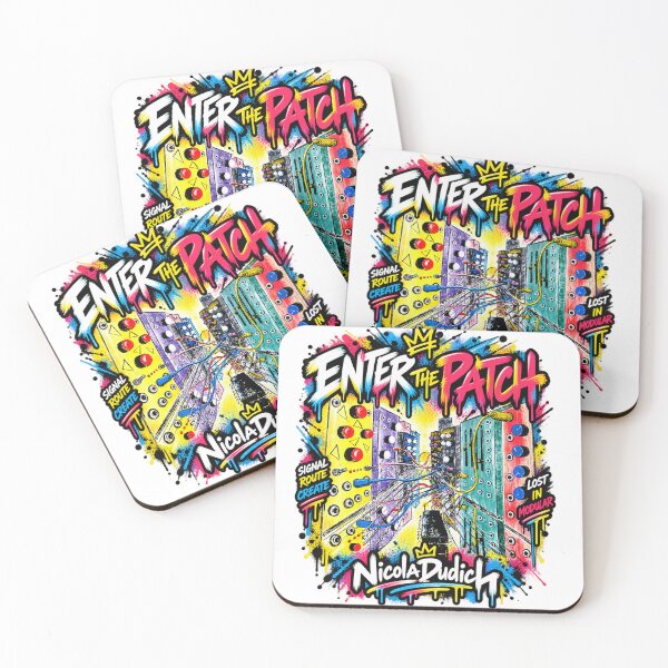 Item preview, Enter the Patch – Colorful Modular Synthesizer Art designed and sold by NicolaDudich.