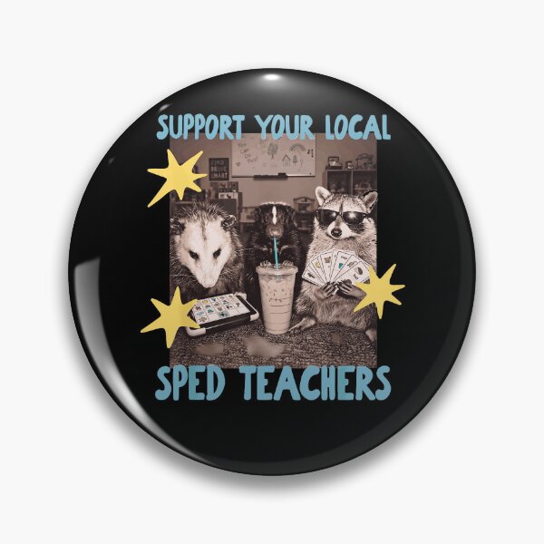 Item preview, Support Your Local Sped Teachers Opossum Skunk Raccoon Classroom AAC Cards Apparel designed and sold by slmfams.