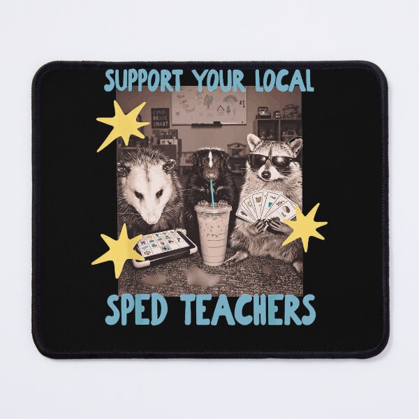Item preview, Support Your Local Sped Teachers Opossum Skunk Raccoon Classroom AAC Cards Apparel designed and sold by slmfams.