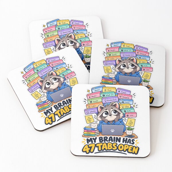 Item preview, My Brain Has 47 Tabs Open Funny Overthinking Mental Chaos designed and sold by Pixel & Ponder.