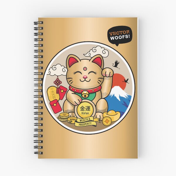 Item preview, Gold Lucky Cat of Wealth and Prosperity designed and sold by Vector Woofs.
