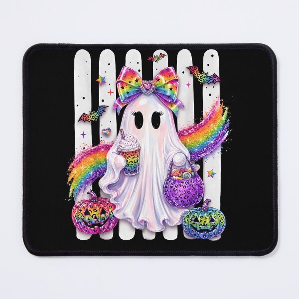 Item preview, Cute Glitter Ghost Rainbow Bow Leopard Pumpkin Candy Frappuccino Halloween Apparel designed and sold by slmfams.