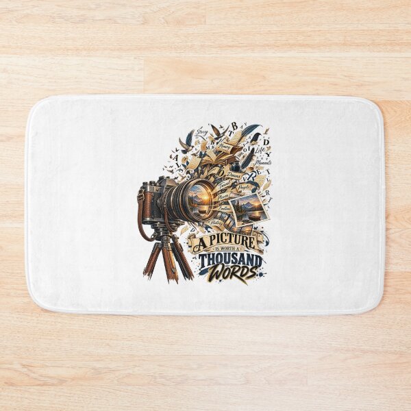 Item preview, A Picture Is Worth A Thousand Words Vintage Camera and Memory Art Graphic Tee Design designed and sold by Nubian Style.