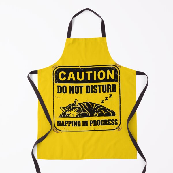 Item preview, Napping Cat Funny Warning Sign designed and sold by timiparkerart.