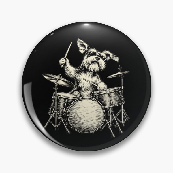 Item preview, Cute Schnauzer Playing Drums Funny Music Dog Drummer Graphic designed and sold by 76Valeria.
