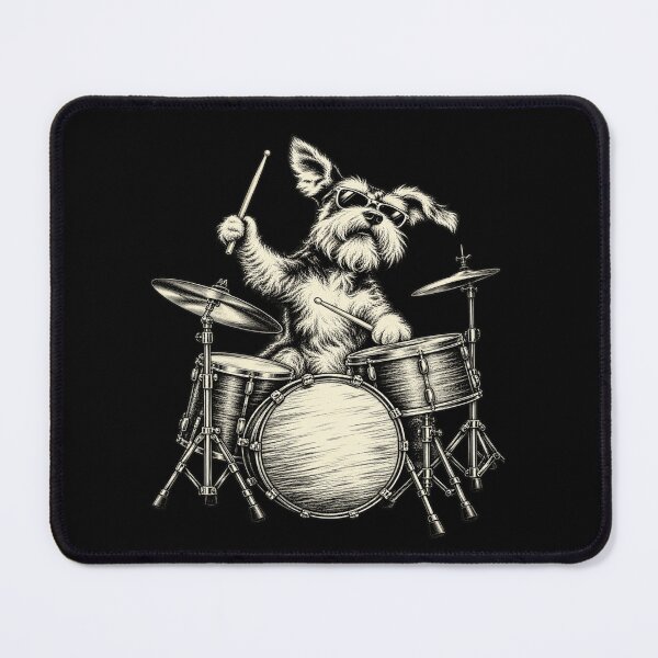 Item preview, Cute Schnauzer Playing Drums Funny Music Dog Drummer Graphic designed and sold by 76Valeria.
