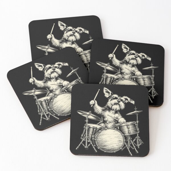 Item preview, Cute Schnauzer Playing Drums Funny Music Dog Drummer Graphic designed and sold by 76Valeria.