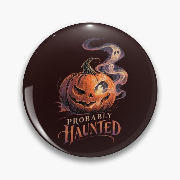 Item preview, Probably Haunted – Spooky Pumpkin & Ghosts. designed and sold by Endless7Art.