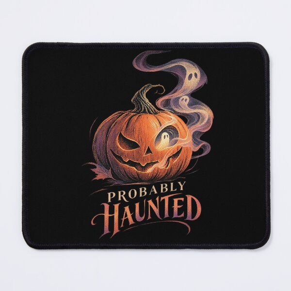 Item preview, Probably Haunted – Spooky Pumpkin & Ghosts. designed and sold by Endless7Art.